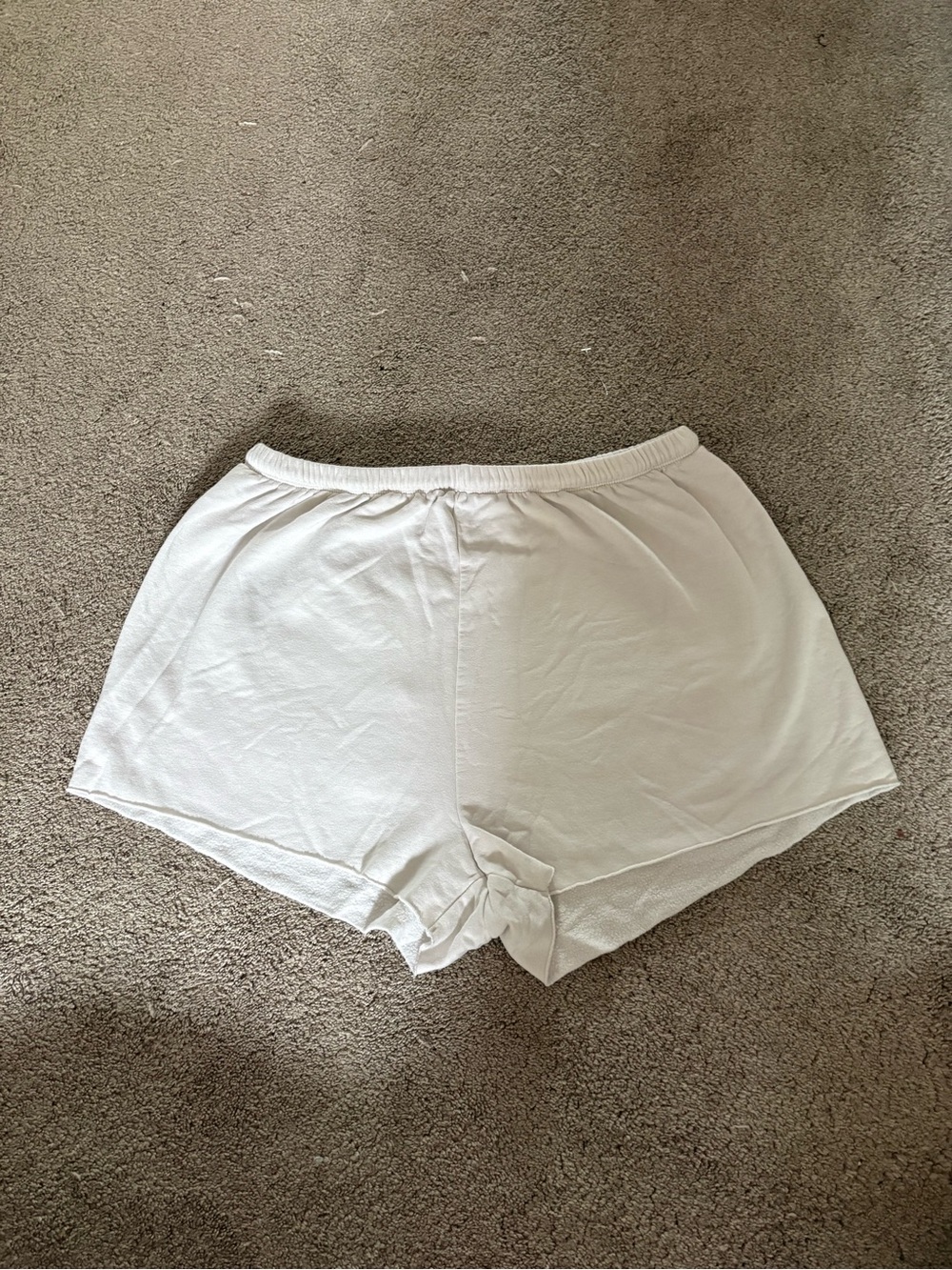 aerie OffLine Plush White Lounge Shorts
